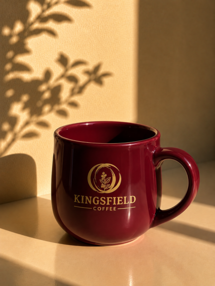 Kingsfield Premium Ceramic Coffee Mug – Cherry Red